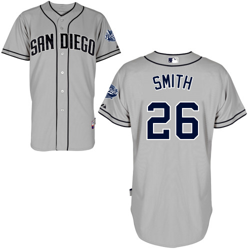 Burch Smith #26 MLB Jersey-San Diego Padres Men's Authentic Road Gray Cool Base Baseball Jersey